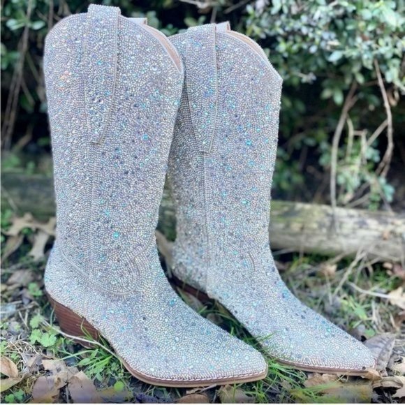 Shoes - Rhinestone Cowboy Boots Nashville Bash Mid Calf